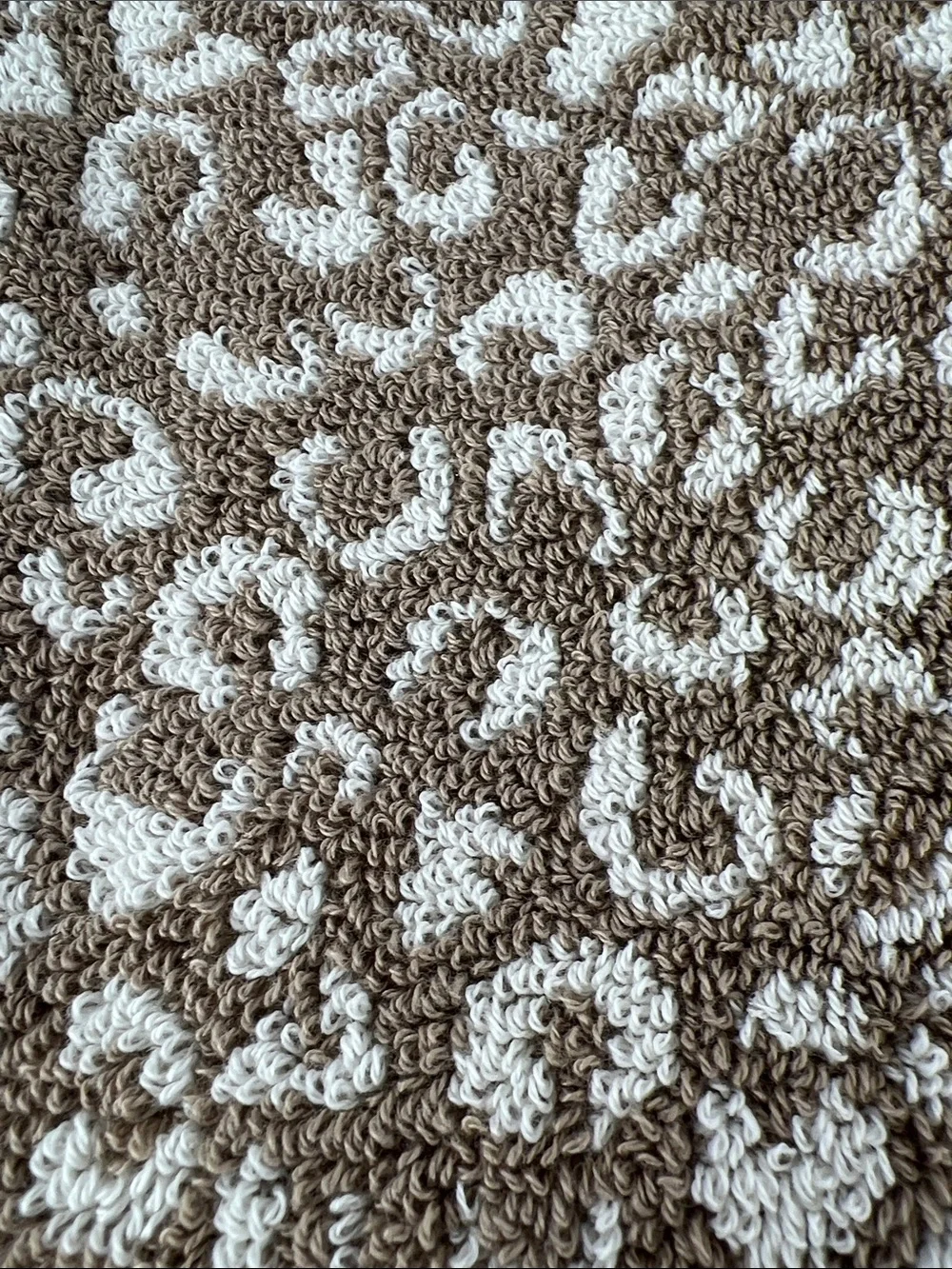 Rachel Zoe Bath Towels Brown Tan Cream Leopard Animal Print 100% Cotton 2 Pc NEW